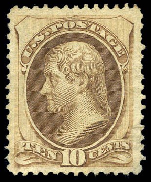 Price of US Stamps Scott Cat. # 161: 10c 1873 Jefferson Continental. Matthew Bennett International, Sep 2010, Sale 333, Lot 3570