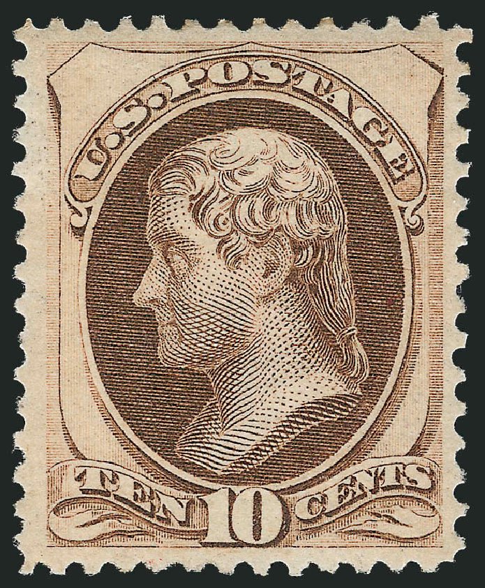 Costs of US Stamps Scott Catalogue # 161 - 10c 1873 Jefferson Continental. Robert Siegel Auction Galleries, Mar 2011, Sale 1007, Lot 2350