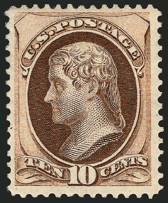 US Stamps Prices Scott Cat. # 161: 10c 1873 Jefferson Continental. Robert Siegel Auction Galleries, Feb 2010, Sale 983, Lot 111
