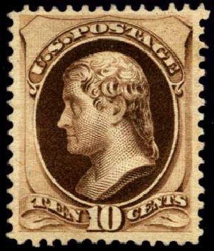 Values of US Stamp Scott 161: 10c 1873 Jefferson Continental. Harmer-Schau Auction Galleries, Feb 2012, Sale 92, Lot 964