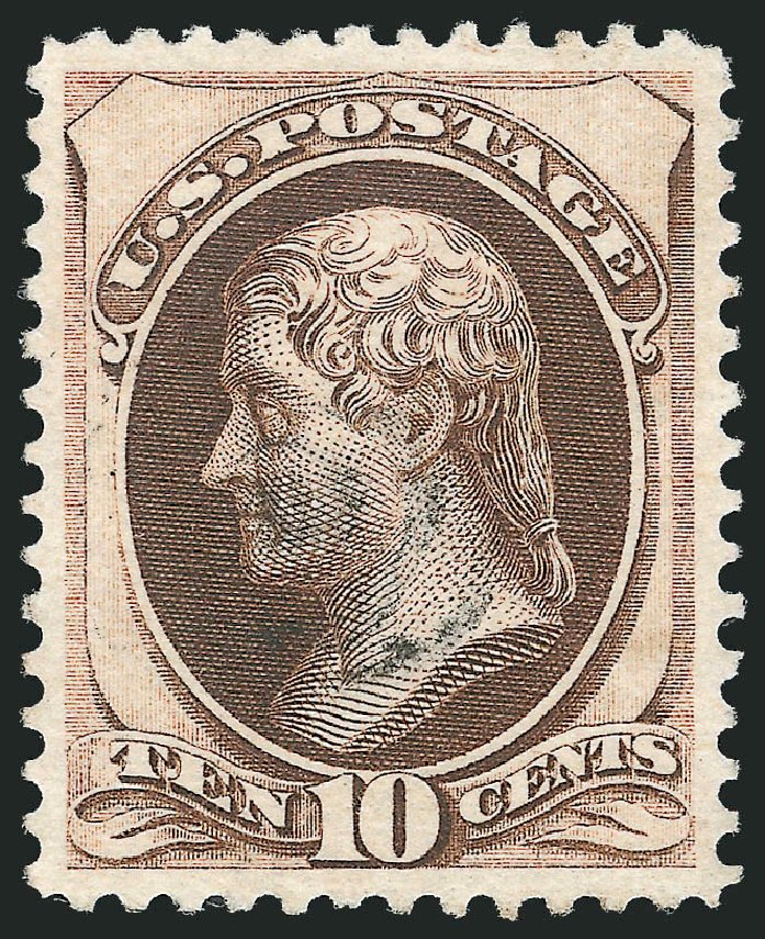 Costs of US Stamps Scott Cat. 161 - 1873 10c Jefferson Continental. Robert Siegel Auction Galleries, Oct 2012, Sale 1032, Lot 3264