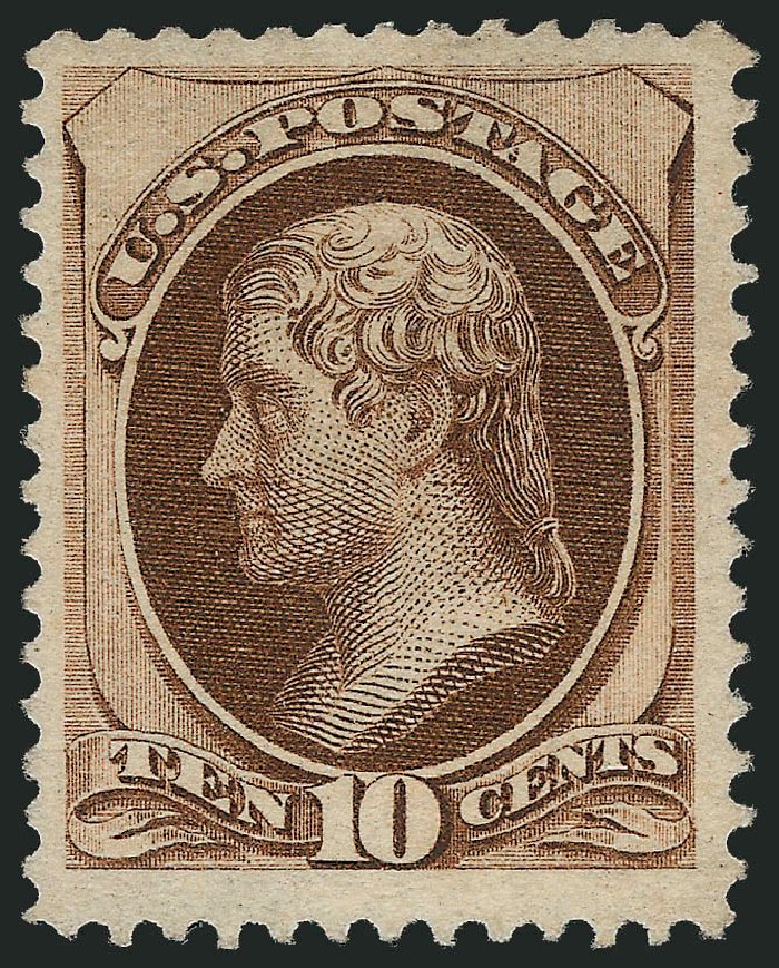 Values of US Stamps Scott Catalogue # 161: 1873 10c Jefferson Continental. Robert Siegel Auction Galleries, Jun 2011, Sale 1011, Lot 545