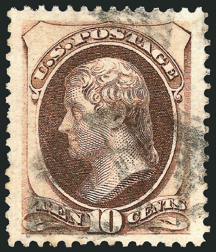 Values of US Stamp Scott # 161 - 10c 1873 Jefferson Continental. Robert Siegel Auction Galleries, Sep 2008, Sale 962, Lot 2445