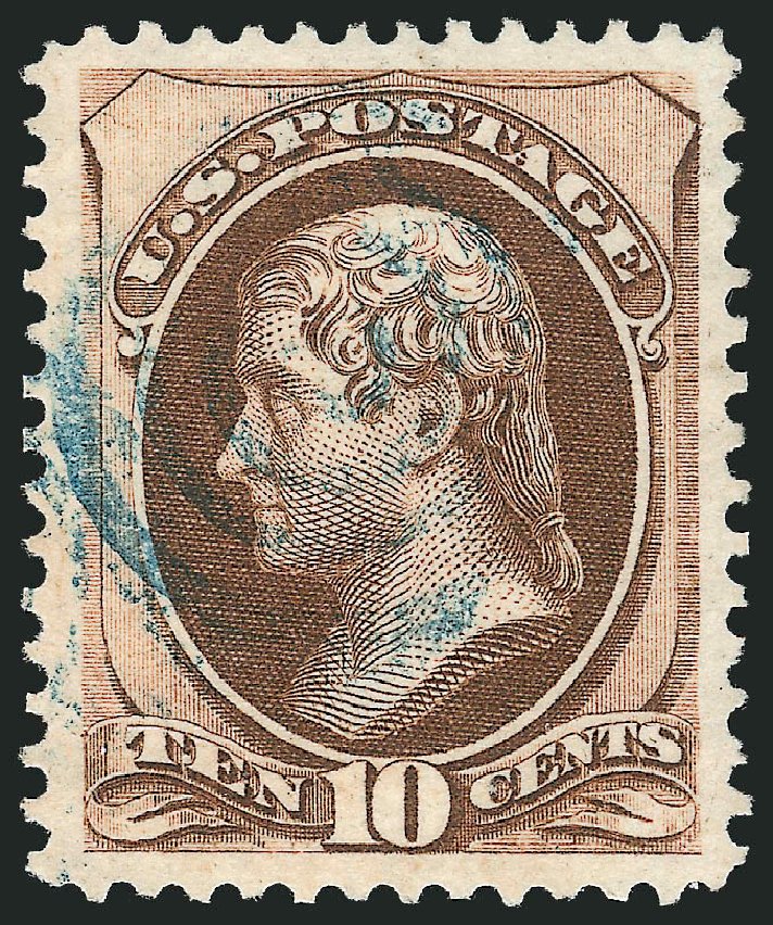 Price of US Stamps Scott Catalog 161: 10c 1873 Jefferson Continental. Robert Siegel Auction Galleries, Nov 2012, Sale 1034, Lot 162