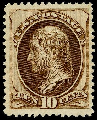 US Stamps Value Scott Catalogue 161 - 1873 10c Jefferson Continental. Matthew Bennett International, May 2008, Sale 327, Lot 166