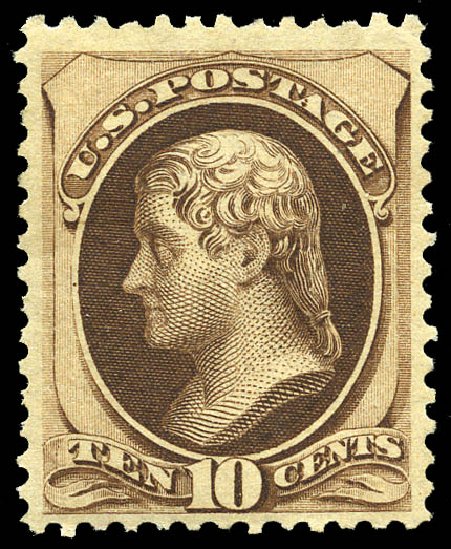 US Stamps Value Scott Cat. #161 - 10c 1873 Jefferson Continental. Matthew Bennett International, May 2014, Sale 350, Lot 276