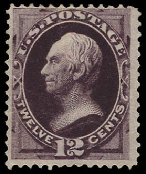 US Stamp Price Scott 162 - 12c 1873 Clay Continental. Daniel Kelleher Auctions, Jun 2012, Sale 630, Lot 1397