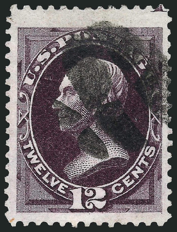 US Stamps Values Scott # 162 - 1873 12c Clay Continental. Robert Siegel Auction Galleries, Sep 2008, Sale 962, Lot 2447