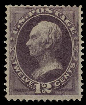 Prices of US Stamp Scott Catalog #162: 12c 1873 Clay Continental. Daniel Kelleher Auctions, Jun 2012, Sale 630, Lot 1398