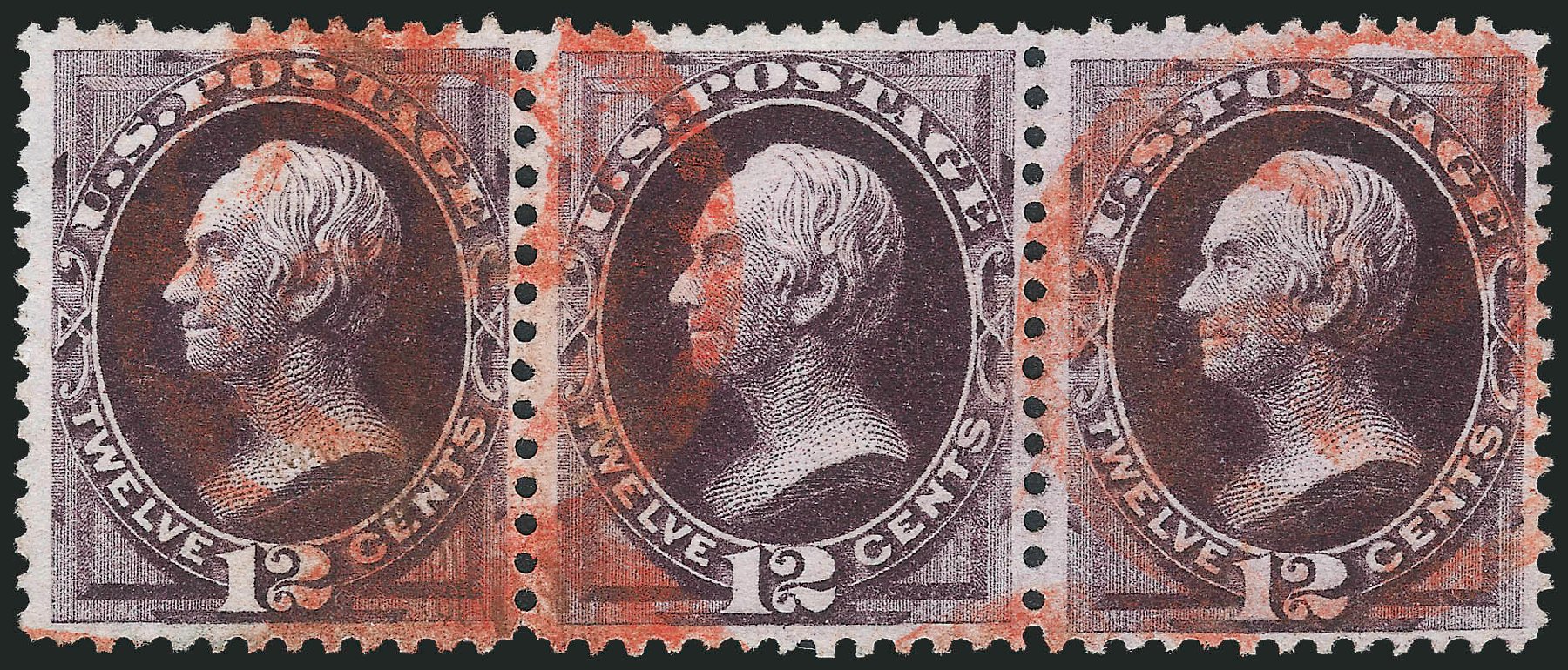 Costs of US Stamps Scott Catalogue #162 - 1873 12c Clay Continental. Robert Siegel Auction Galleries, Oct 2012, Sale 1032, Lot 3268