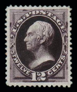 US Stamp Price Scott Cat. # 162 - 1873 12c Clay Continental. Matthew Bennett International, Oct 2007, Sale 320, Lot 469