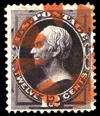 Value of US Stamps Scott #162: 1873 12c Clay Continental. Matthew Bennett International, Mar 2012, Sale 344, Lot 4379