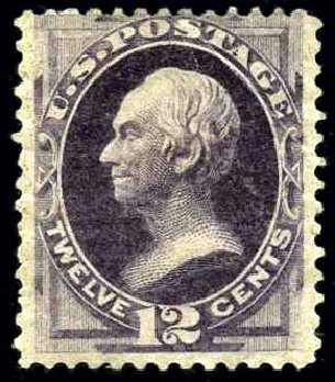 US Stamps Values Scott Cat. #162: 12c 1873 Clay Continental. Harmer-Schau Auction Galleries, Feb 2009, Sale 80, Lot 1170