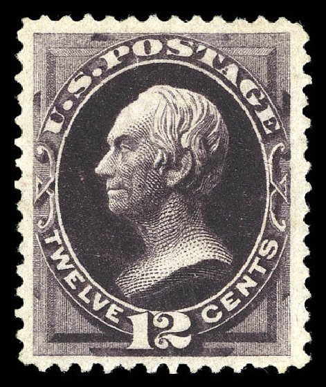 Price of US Stamp Scott Cat. 162 - 1873 12c Clay Continental. Matthew Bennett International, Sep 2012, Sale 345, Lot 201
