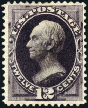 Price of US Stamps Scott Catalog #162 - 1873 12c Clay Continental. Harmer-Schau Auction Galleries, Mar 2011, Sale 89, Lot 194