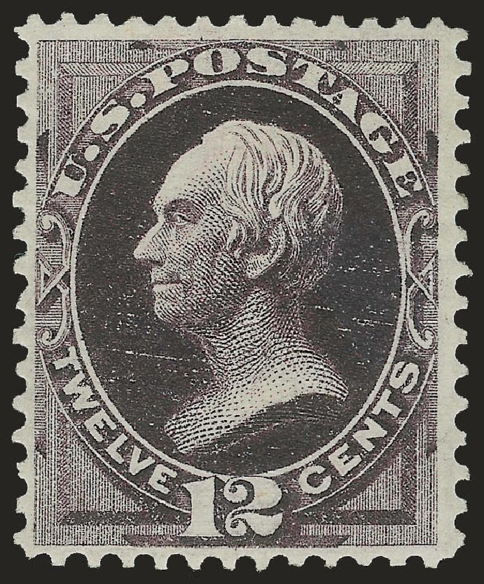 US Stamps Price Scott Cat. 162 - 1873 12c Clay Continental. Robert Siegel Auction Galleries, Oct 2008, Sale 963, Lot 775