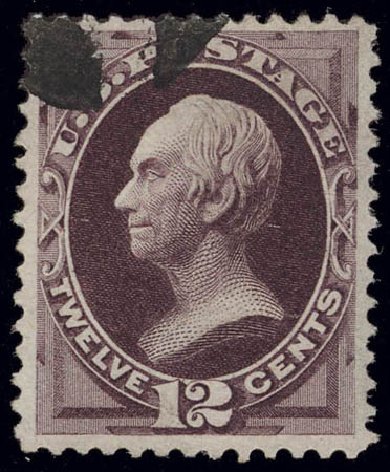 US Stamps Values Scott # 162 - 1873 12c Clay Continental. Daniel Kelleher Auctions, Feb 2013, Sale 634, Lot 132
