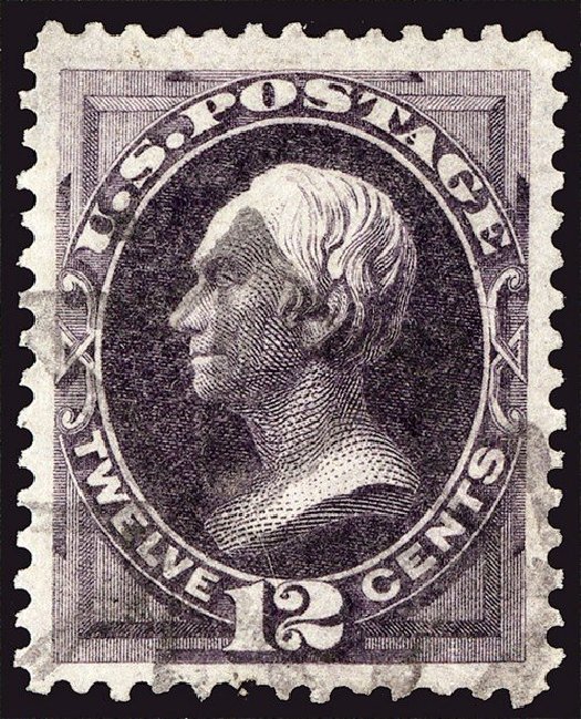 Value of US Stamps Scott Catalogue #162 - 1873 12c Clay Continental. Spink Shreves Galleries, Jan 2014, Sale 146, Lot 273