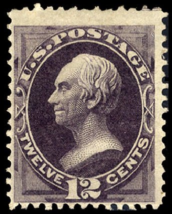 US Stamps Value Scott Catalogue #162: 1873 12c Clay Continental. Cherrystone Auctions, Apr 2010, Sale 201004, Lot 176