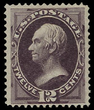 Prices of US Stamps Scott Catalogue #162 - 12c 1873 Clay Continental. Daniel Kelleher Auctions, Jun 2012, Sale 630, Lot 1396