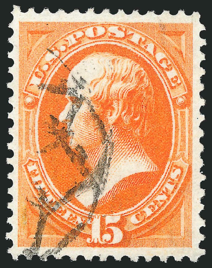 Prices of US Stamps Scott Catalogue #163 - 15c 1873 Webster Continental. Robert Siegel Auction Galleries, Oct 2012, Sale 1032, Lot 3270