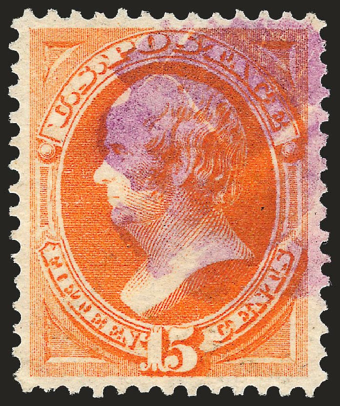 Cost of US Stamp Scott 163: 1873 15c Webster Continental. Robert Siegel Auction Galleries, Dec 2008, Sale 967, Lot 4291