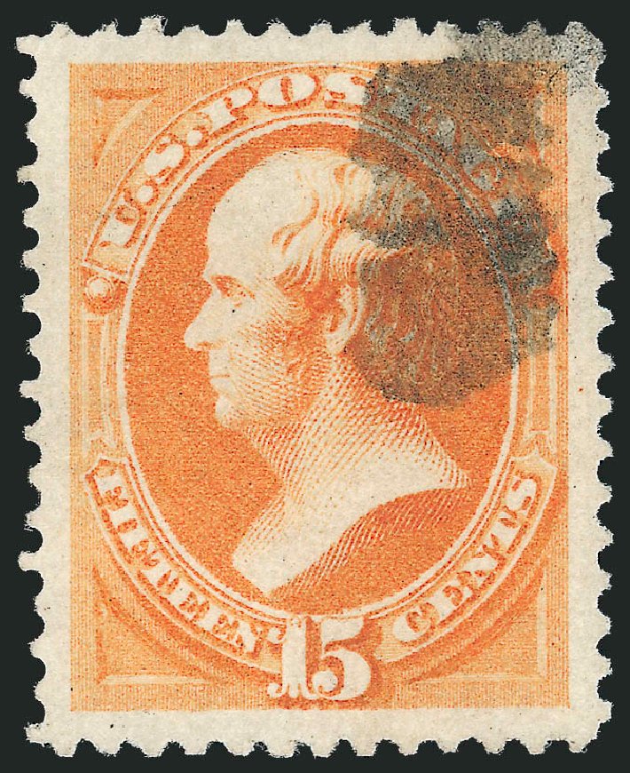 US Stamps Value Scott Catalog # 163: 15c 1873 Webster Continental. Robert Siegel Auction Galleries, Sep 2012, Sale 1027, Lot 75