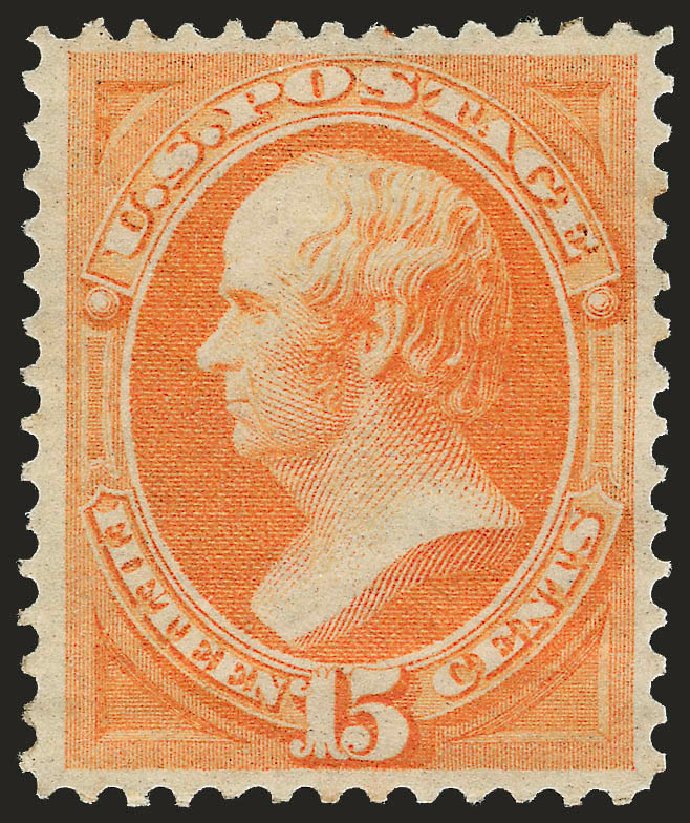 US Stamp Price Scott Catalogue 163 - 1873 15c Webster Continental. Robert Siegel Auction Galleries, Apr 2009, Sale 972, Lot 3166