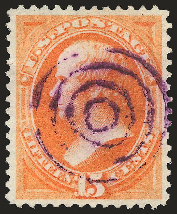 Price of US Stamps Scott Catalogue # 163 - 1873 15c Webster Continental. Robert Siegel Auction Galleries, Sep 2009, Sale 976, Lot 1596