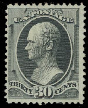 US Stamp Value Scott Cat. 165: 1873 30c Hamilton Continental. Daniel Kelleher Auctions, Jan 2012, Sale 628, Lot 318