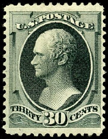 US Stamps Values Scott 165 - 30c 1873 Hamilton Continental. Matthew Bennett International, May 2008, Sale 327, Lot 169