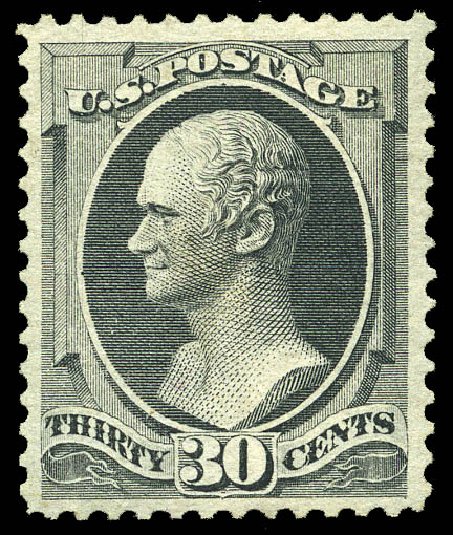 US Stamp Price Scott Cat. # 165: 30c 1873 Hamilton Continental. Matthew Bennett International, May 2014, Sale 350, Lot 279