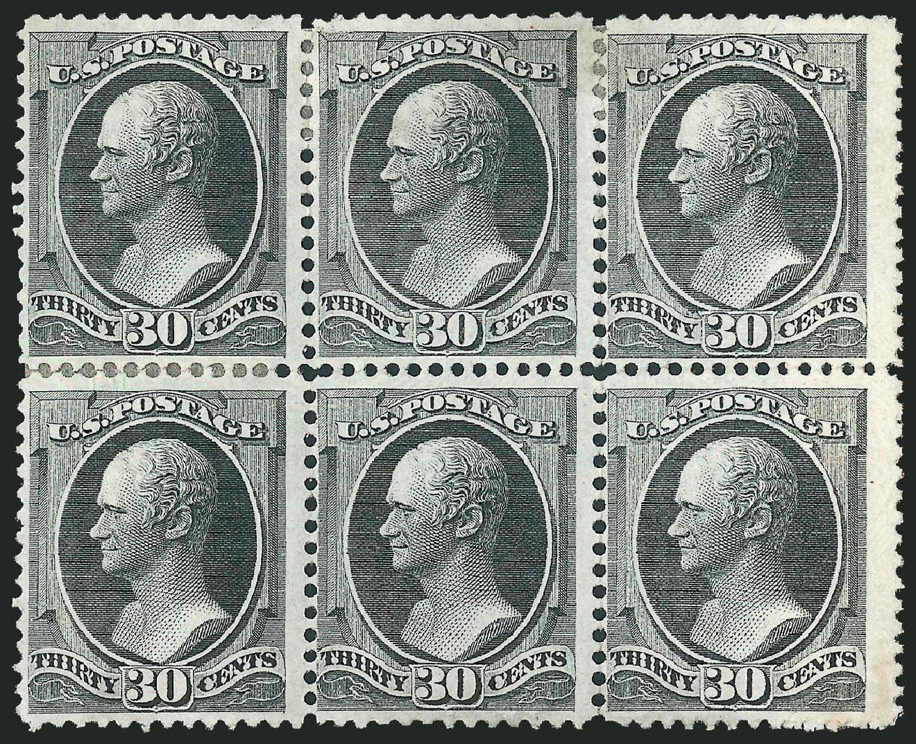 US Stamps Price Scott # 165 - 1873 30c Hamilton Continental. Robert Siegel Auction Galleries, Mar 2012, Sale 1021, Lot 389