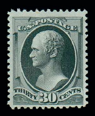 Value of US Stamp Scott Catalogue 165: 1873 30c Hamilton Continental. Matthew Bennett International, Oct 2007, Sale 320, Lot 470