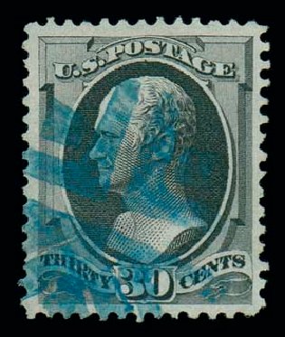Value of US Stamp Scott Catalogue #165 - 1873 30c Hamilton Continental. Matthew Bennett International, Dec 2007, Sale 323, Lot 420