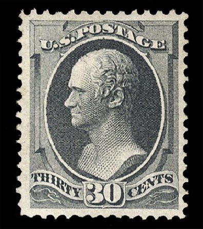 US Stamps Prices Scott Catalogue # 165 - 30c 1873 Hamilton Continental. Cherrystone Auctions, Mar 2009, Sale 200903, Lot 140