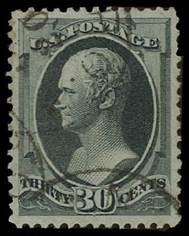 Cost of US Stamp Scott Catalog #165 - 1873 30c Hamilton Continental. Daniel Kelleher Auctions, Oct 2011, Sale 626, Lot 170
