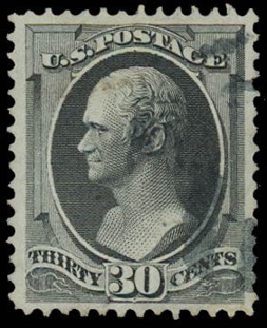 Values of US Stamps Scott Catalogue #165 - 30c 1873 Hamilton Continental. Daniel Kelleher Auctions, Jan 2012, Sale 628, Lot 320