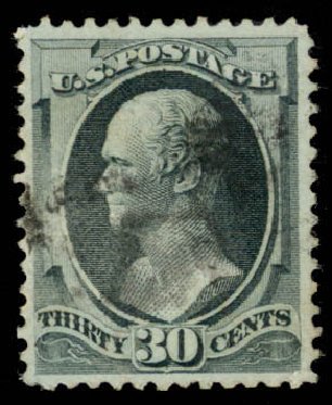 Cost of US Stamps Scott Cat. 165 - 30c 1873 Hamilton Continental. Daniel Kelleher Auctions, Mar 2013, Sale 635, Lot 311