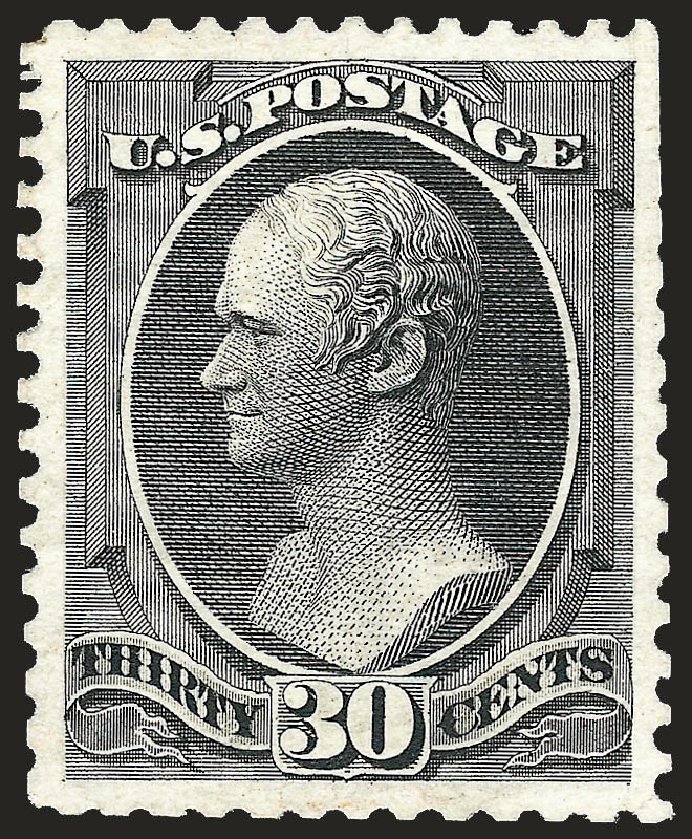 Values of US Stamp Scott Catalogue 165 30c 1873 Hamilton Continental