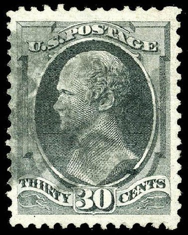 Values of US Stamp Scott Catalogue # 165: 30c 1873 Hamilton Continental. Matthew Bennett International, Apr 2008, Sale 326, Lot 164