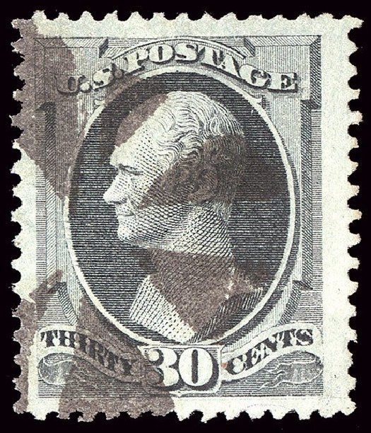 US Stamp Values Scott Cat. 165: 30c 1873 Hamilton Continental. Spink Shreves Galleries, Jan 2014, Sale 146, Lot 275