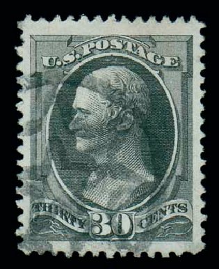 Values of US Stamp Scott Catalogue #165: 30c 1873 Hamilton Continental. Matthew Bennett International, Dec 2007, Sale 323, Lot 422