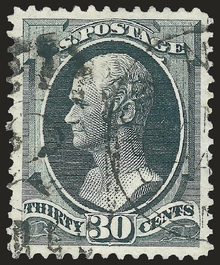 Costs of US Stamp Scott Cat. 165 - 30c 1873 Hamilton Continental. Robert Siegel Auction Galleries, Jun 2009, Sale 975, Lot 1412