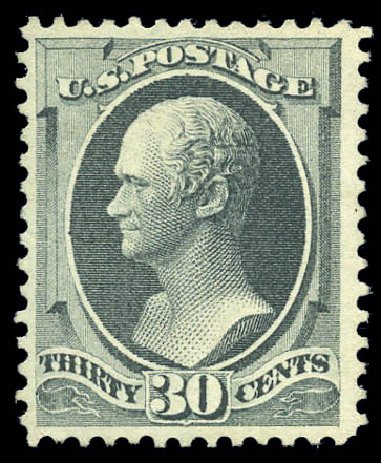 Value of US Stamp Scott Catalog # 165: 30c 1873 Hamilton Continental. Matthew Bennett International, Sep 2010, Sale 333, Lot 3573