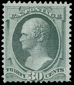 Price of US Stamp Scott #165 - 1873 30c Hamilton Continental. H.R. Harmer, Jun 2015, Sale 3007, Lot 3223