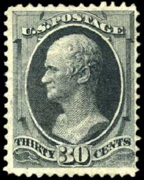 Value of US Stamp Scott Cat. #165 - 1873 30c Hamilton Continental. Harmer-Schau Auction Galleries, Oct 2010, Sale 87, Lot 166