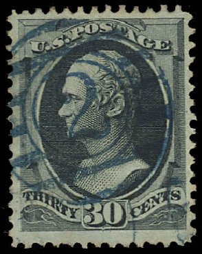 Cost of US Stamp Scott Catalog #165: 1873 30c Hamilton Continental. Daniel Kelleher Auctions, Oct 2012, Sale 632, Lot 1076