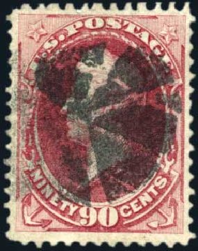 Value of US Stamp Scott Catalog 166: 1873 90c Perry Continental. Harmer-Schau Auction Galleries, Mar 2011, Sale 89, Lot 197