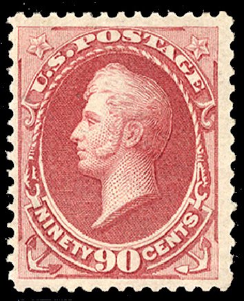 Cost of US Stamp Scott Catalog # 166 - 1873 90c Perry Continental. Cherrystone Auctions, Apr 2014, Sale 201404, Lot 68